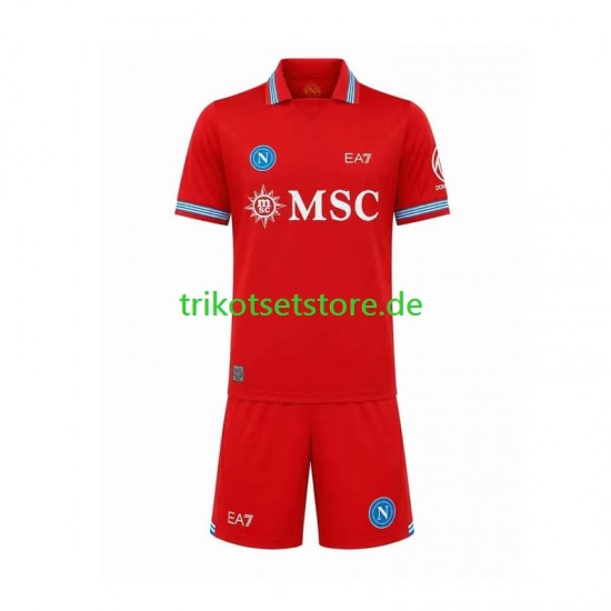 SSC Neapel 2026-2027 Kinder Trikotset Ausweich Kurzarm