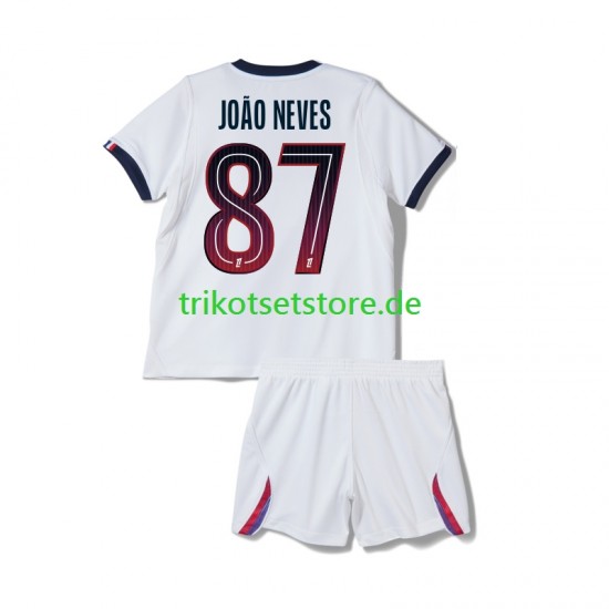 Paris Saint-Germain Joao Neves 87 2026-2027 Kinder Trikotset Auswärts Kurzarm