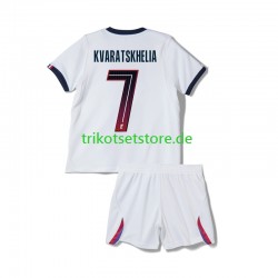 Paris Saint-Germain Khvicha Kvaratskhelia 7 2026-2027 Kinder Trikotset Auswärts Kurzarm