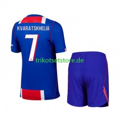 Paris Saint-Germain Khvicha Kvaratskhelia 7 2026-2027 Kinder Trikotset Heim Kurzarm