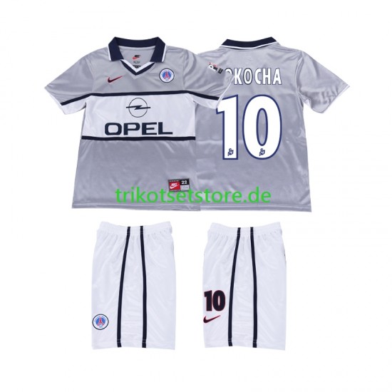 Paris Saint-Germain OKOCHA 10 Retro 2000 2001 Kinder Trikotset Auswärts Kurzarm