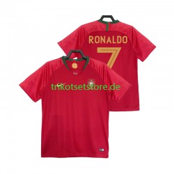 Portugal Cristiano Ronaldo 7 Retro 2018 Herren Trikot Heim Kurzarm