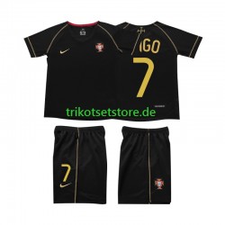 Portugal FIGO 7 Retro 2006 Kinder Trikotset Auswärts Kurzarm