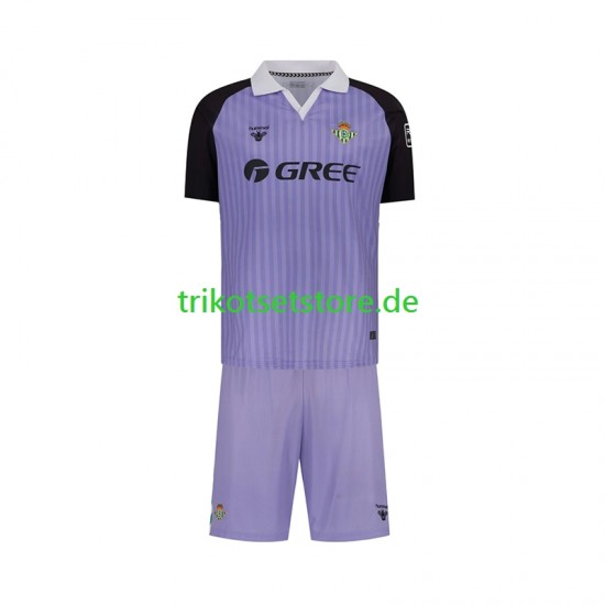 Betis Sevilla Torwart Retro 2025-2026 Kinder Trikotset Heim Kurzarm