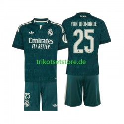 Real Madrid Yan Diomande 25 2026-2027 Kinder Trikotset Auswärts Kurzarm