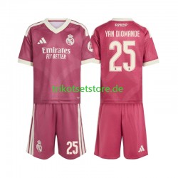 Real Madrid Yan Diomande 25 2026-2027 Kinder Trikotset Ausweich Kurzarm