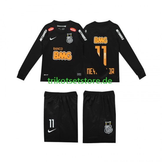 Santos NEYMAR JR 11 Retro Classic 2012 2013 Kinder Trikotset Auswärts Langarm