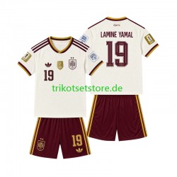 Spanien 2-star Lamine Yamal 19 2026-2027 Kinder Trikotset Auswärts Kurzarm