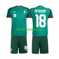 Algerien Mohamed Amoura 18 2026 Kinder Trikotset Auswärts Kurzarm