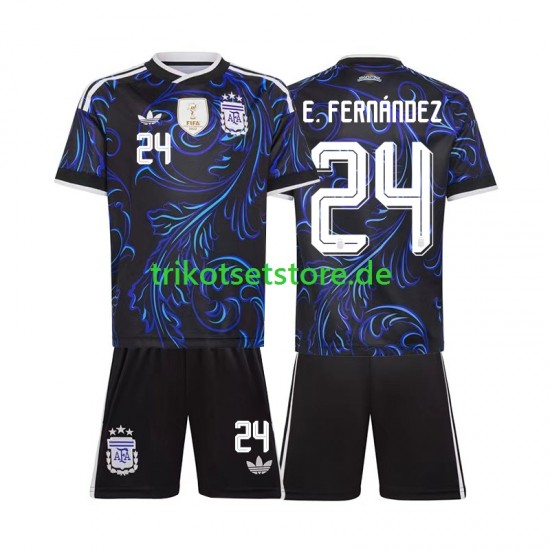 Argentinien Enzo Fernandez 24 World Cup 2026 Kinder Trikotset Auswärts Kurzarm