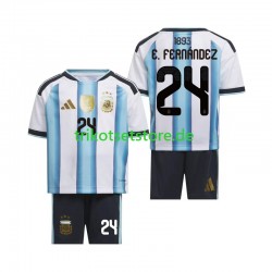 Argentinien Enzo Fernandez 24 World Cup 2026 Kinder Trikotset Heim Kurzarm
