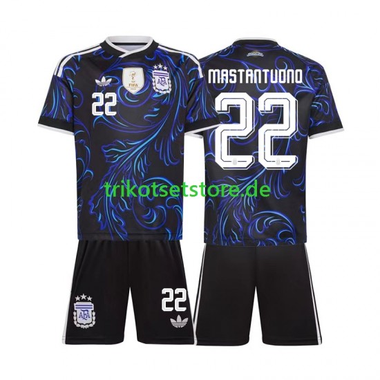 Argentinien Franco Mastantuono 22 World Cup 2026 Kinder Trikotset Auswärts Kurzarm