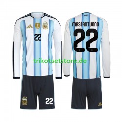 Argentinien Franco Mastantuono 22 World Cup 2026 Kinder Trikotset Heim Langarm