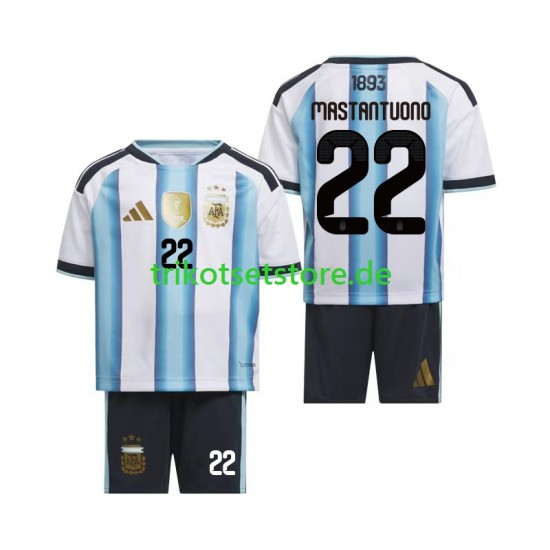 Argentinien Franco Mastantuono 22 World Cup 2026 Kinder Trikotset Heim Kurzarm