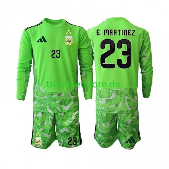 Argentinien Torwart Emiliano Martinez 23 World Cup 2026 Kinder Trikotset Ausweich Langarm
