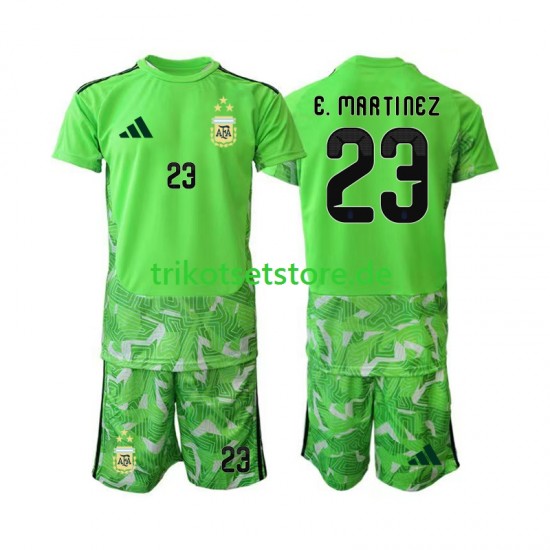 Argentinien Torwart Emiliano Martinez 23 World Cup 2026 Kinder Trikotset Ausweich Kurzarm