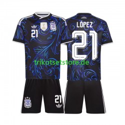 Argentinien Jose Manuel Lopez 21 World Cup 2026 Kinder Trikotset Auswärts Kurzarm