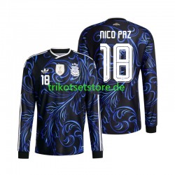 Argentinien Nico Paz 18 World Cup 2026 Herren Trikot Auswärts Langarm
