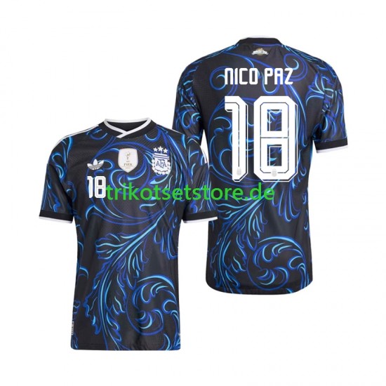 Argentinien Nico Paz 18 World Cup 2026 Herren Trikot Auswärts Kurzarm