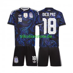 Argentinien Nico Paz 18 World Cup 2026 Kinder Trikotset Auswärts Kurzarm