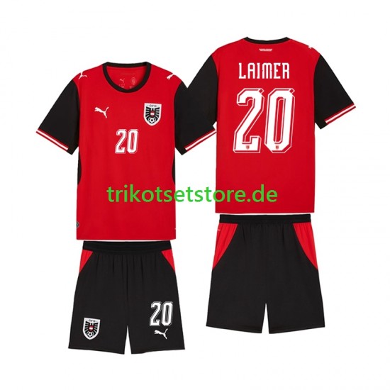 Österreich Konrad Laimer 20 World Cup 2026 Kinder Trikotset Heim Kurzarm