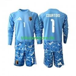 Belgien Torwart Thibaut Courtois 1 World Cup 2026 Kinder Trikotset Heim Langarm