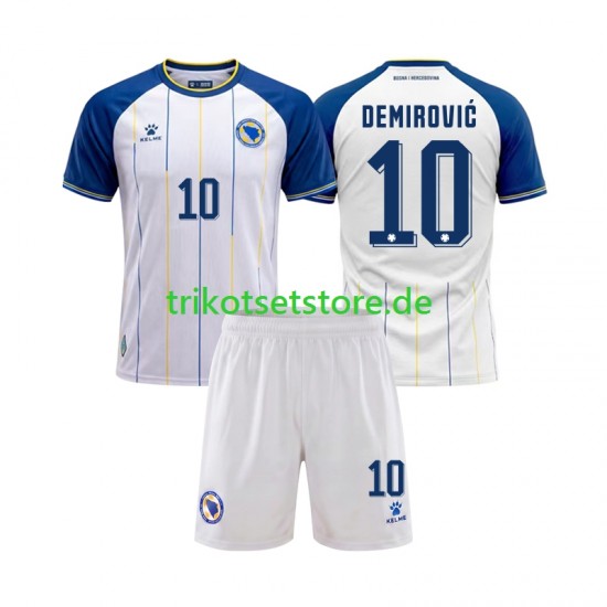 Bosnien-Herzegowina Ermedin Demirovic 10 World Cup 2026 Kinder Trikotset Auswärts Kurzarm