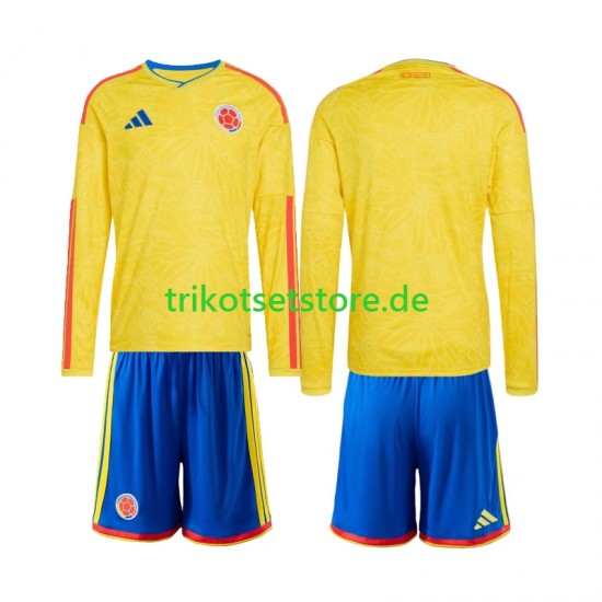 Kolumbien World Cup 2026 Kinder Trikotset Heim Langarm