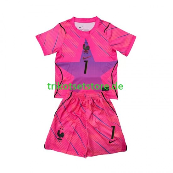 Frankreich Torwart Brice Samba 1 World Cup 2026 Kinder Trikotset Auswärts Kurzarm