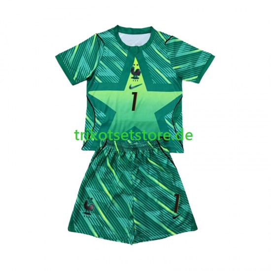 Frankreich Torwart Brice Samba 1 World Cup 2026 Kinder Trikotset Ausweich Kurzarm