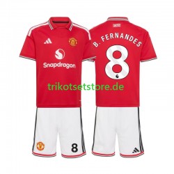 Manchester United Bruno Fernandes 8 2026-2027 Kinder Trikotset Heim Kurzarm