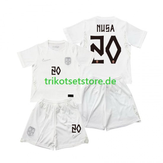 Norwegen Antonio NUSA 20 World Cup 2026 Kinder Trikotset Ausweich Kurzarm