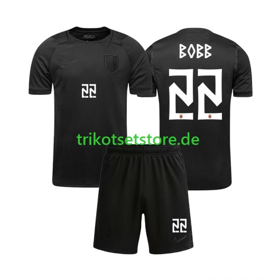 Norwegen Oscar Bobb 22 World Cup 2026 Kinder Trikotset Auswärts Kurzarm