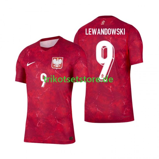 Polen Robert Lewandowski 9 2026 Herren Trikot Auswärts Kurzarm