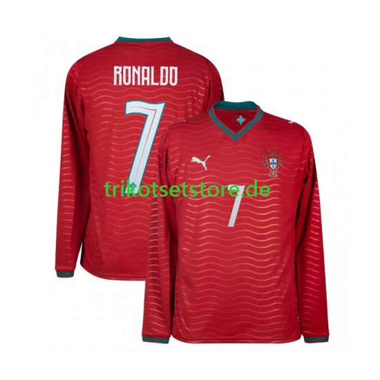 Portugal Cristiano Ronaldo 7 World Cup 2026 Herren Trikot Heim Langarm