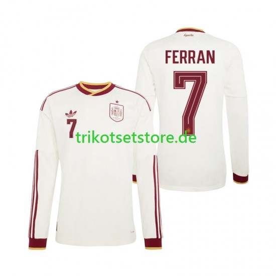 Spanien Ferran Torres 7 World Cup 2026 Herren Trikot Auswärts Langarm