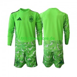 Spanien Torwart 6th Green color World Cup 2026 Kinder Trikotset Langarm