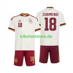 Spanien Martin Zubimendi 18 World Cup 2026 Kinder Trikotset Auswärts Kurzarm