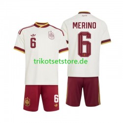 Spanien Mikel Merino 6 World Cup 2026 Kinder Trikotset Auswärts Kurzarm