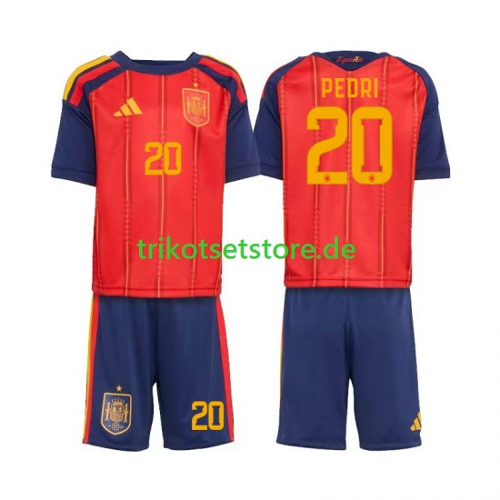 Spanien Pedri 20 World Cup 2026 Kinder Trikotset Heim Kurzarm