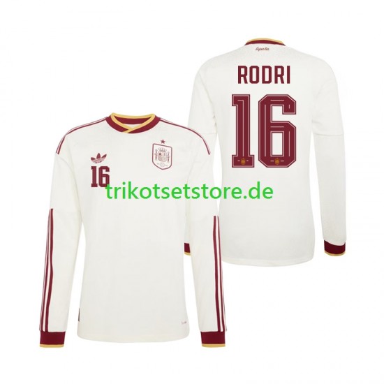 Spanien Rodri 16 World Cup 2026 Herren Trikot Auswärts Langarm