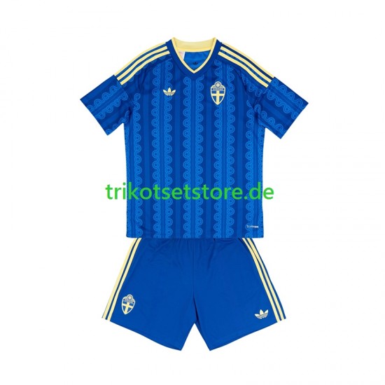 Schweden World Cup 2026 Kinder Trikotset Auswärts Kurzarm