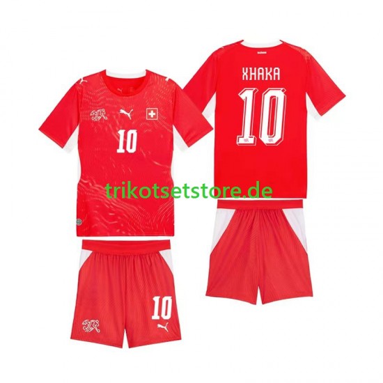 Schweiz Granit Xhaka 10 World Cup 2026 Kinder Trikotset Heim Kurzarm