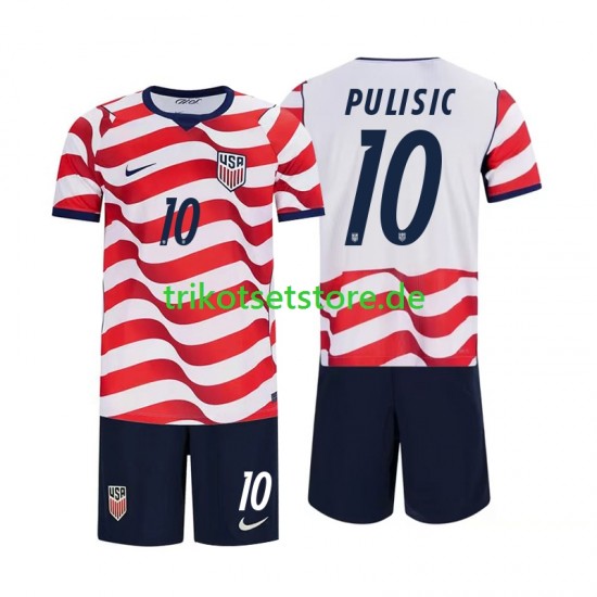 USA Christian Pulisic 10 World Cup 2026 Kinder Trikotset Heim Kurzarm