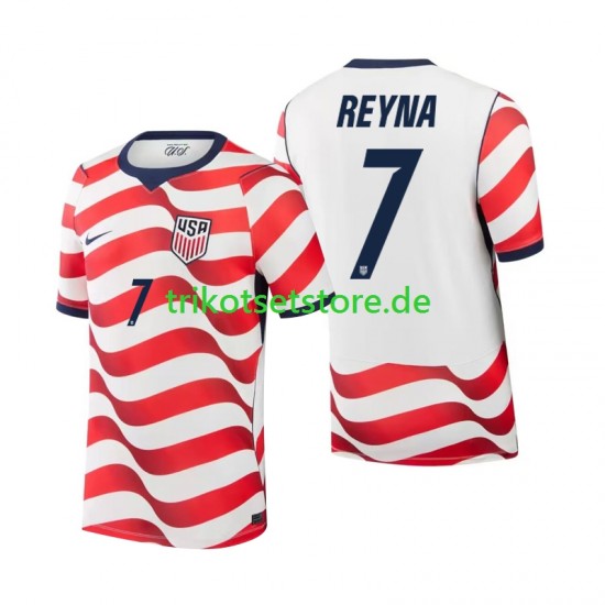USA Giovanni Reyna 7 World Cup 2026 Herren Trikot Heim Kurzarm