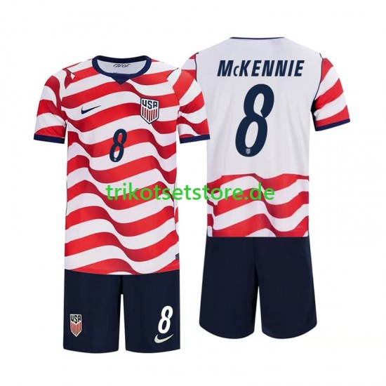 USA Weston McKennie 8 World Cup 2026 Kinder Trikotset Heim Kurzarm