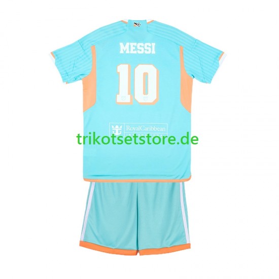 Inter Miami Lionel Messi 10 2024-2025 Kinder Trikotset Ausweich Kurzarm