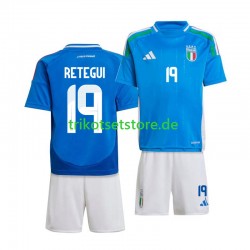 Italien Mateo Retegui 19 2024 Kinder Trikotset Heim Kurzarm
