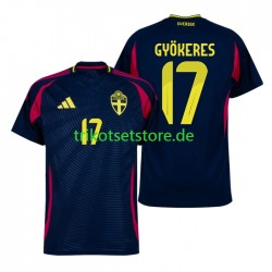 Schweden Viktor Gyokeres 17 2024 Herren Trikot Auswärts Kurzarm