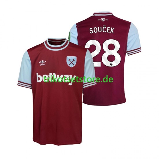 West Ham United SOUCEK 28 2024-2025 Herren Trikot Heim Kurzarm